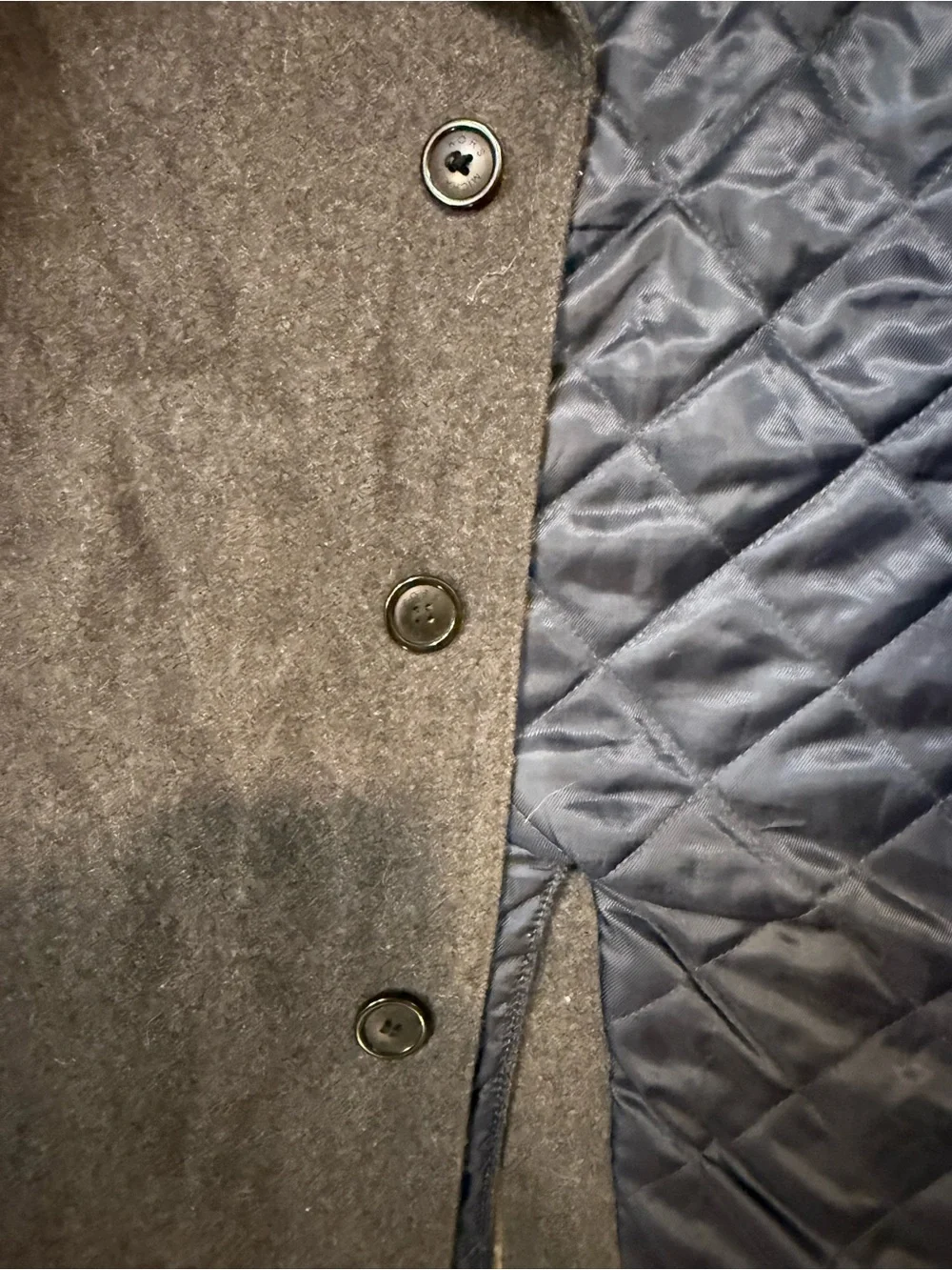 Sold - MICHAEL Michael Kors Dark Gray Wool-Blend Pea Coat